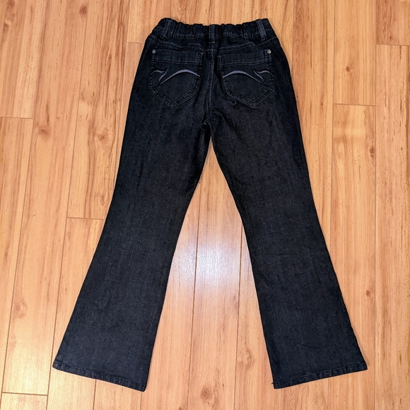 Gloria Vanderbilt Cinched Waist, Wide Leg Denim Flared Jeans Sz 6P - Picture 3 of 6